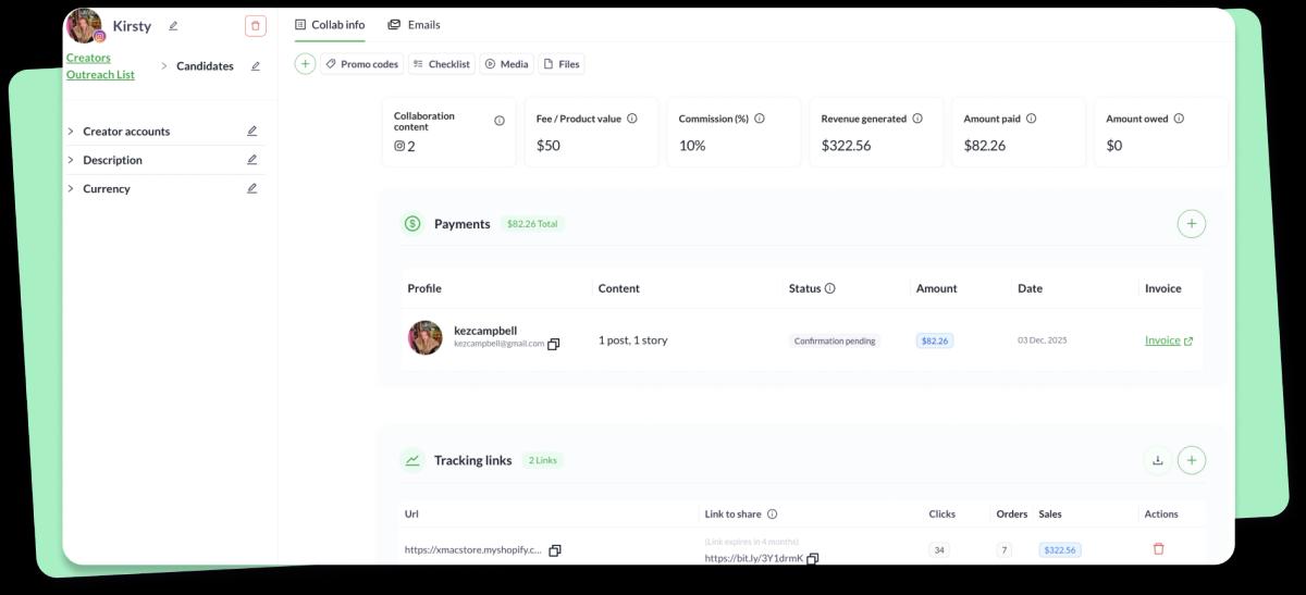 Tracking Collaboration Performance in Heepsy