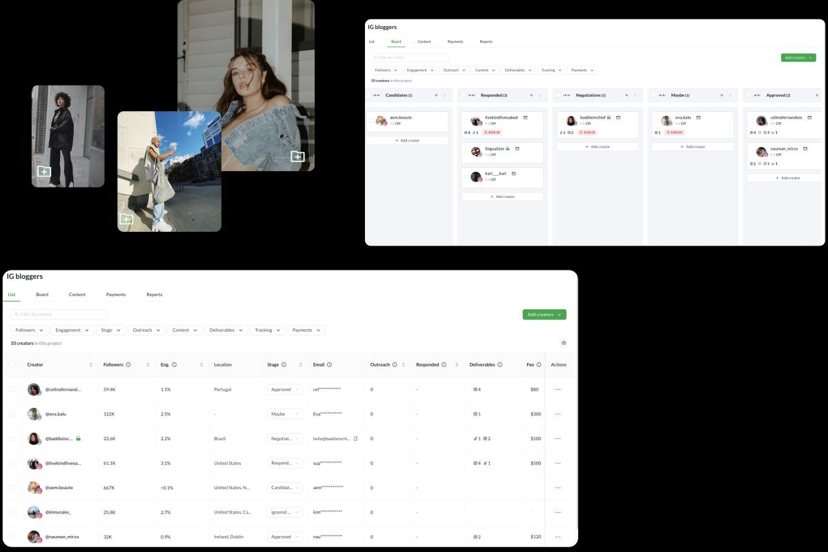 Influencer management made easy with Heepsy's influencer CRM - Strengthening brand relationships