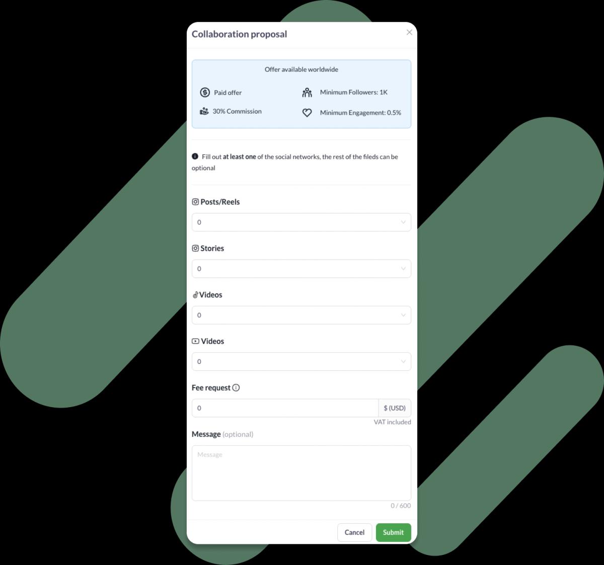 Effortless campaign applications on Heepsy