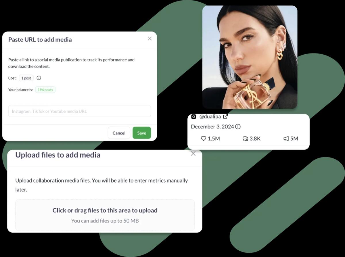 Effortless influencer media tracking