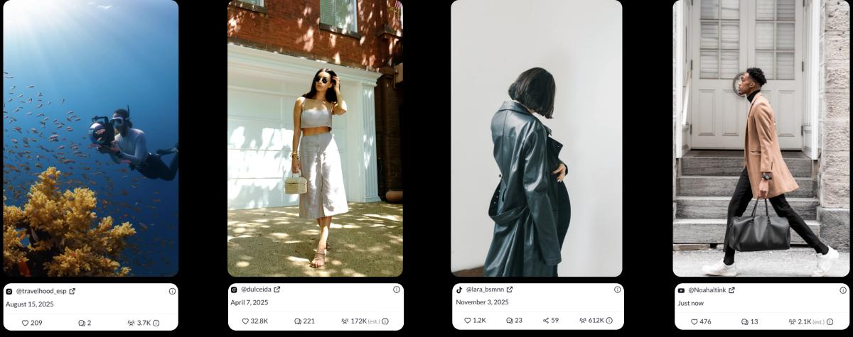 Influencer Content Management and Media Gallery